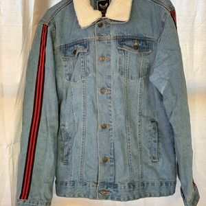 Brave soul faux fur removable collar jean Jacket.